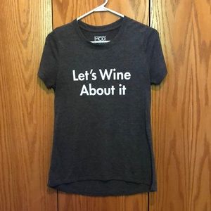 Let’s wine about it charcoal grey tee